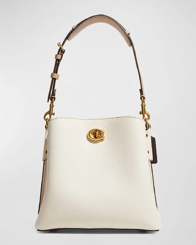 Coach bags with a detachable mobile phone holder for on - the - go useWillow 24 Leather Bucket Bag