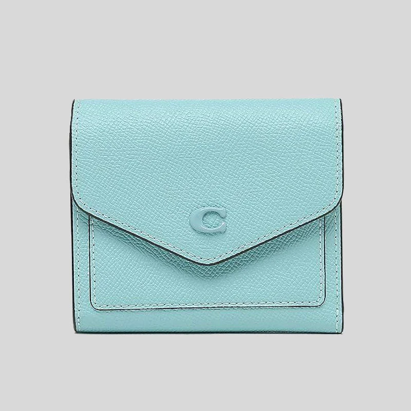 Coach tote bags with a double - handle and shoulder - strap option for easy useCOACH Wyn Small Wallet Faded Blue CH808