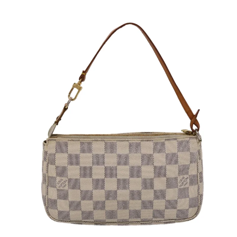 Louis Vuitton bags with a zippered interior pocket for better organizationLOUIS VUITTON Damier Azur Pochette Accessoires Pouch N51986 LV Auth ki3123