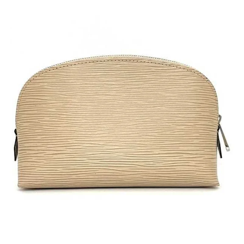 Louis Vuitton handbags with a beaded trim for a touch of glamourLOUIS VUITTON Pouch Pochette Tick Beige Dune Epi M41350 Leather SR3165