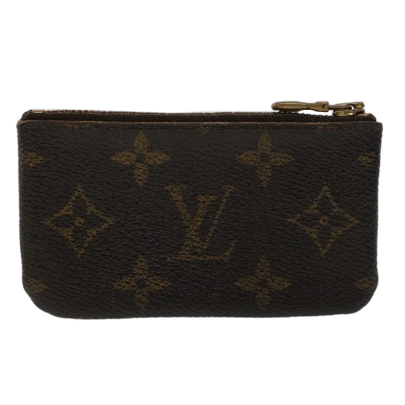 Louis Vuitton bags with a front - zip pocket for small items like keysLOUIS VUITTON Monogram Pochette Cles Coin Purse M62650 LV  45008