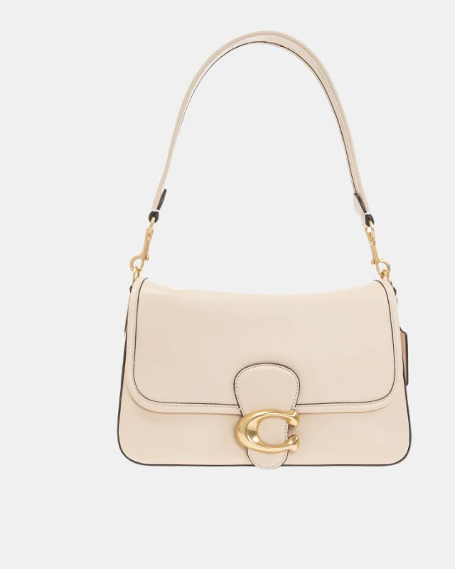 Coach tote bags with a spacious interior and multiple compartments for organizationCOACH CREAM ‘SOFT TABBY’ SHOULDER BAG