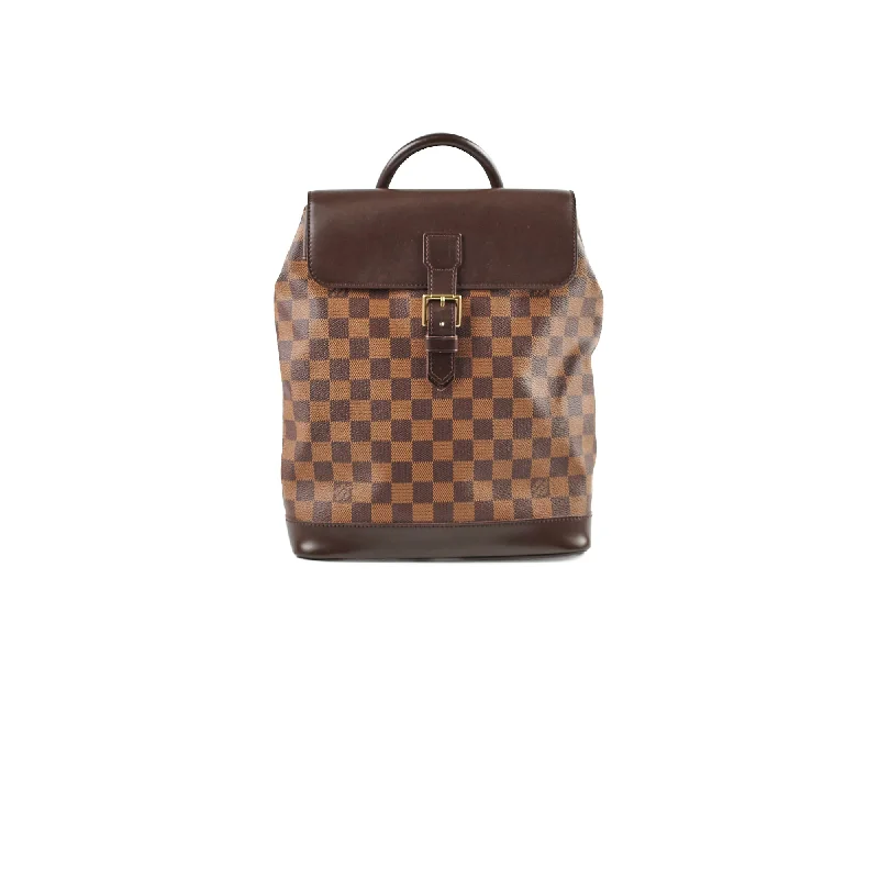 Louis Vuitton handbags with a metal - framed clasp for durabilityLouis Vuitton Soho Backpack Damier Ebene