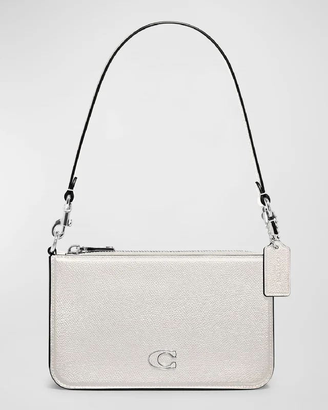 Ladies Coach Rogue bags with a star - shaped charm for a playful touchZip Leather Pouch Shoulder Bag