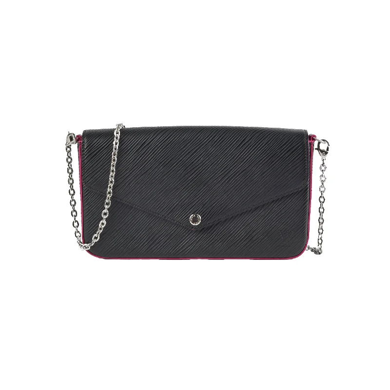 Louis Vuitton bags with a front - flap pocket for quick - access itemsLouis Vuitton Epi Black Crossbody Bag