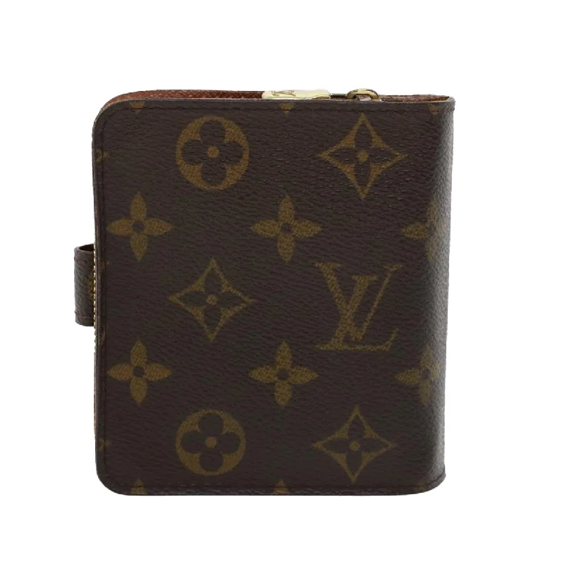 Louis Vuitton bags with a magnetic snap closure for easy accessLOUIS VUITTON Monogram Compact Zip Wallet M61667 LV  43725