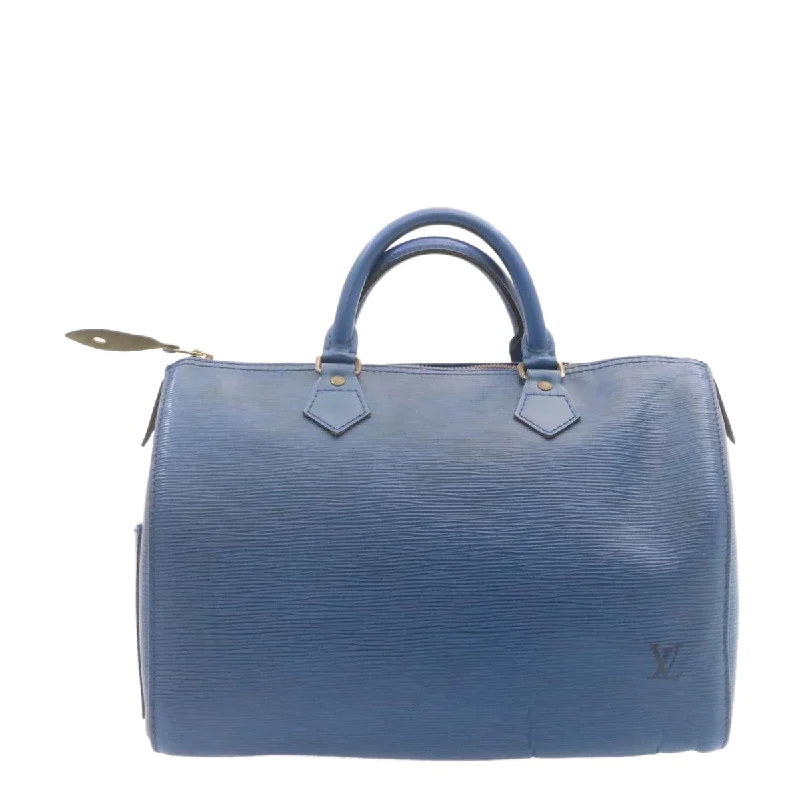 Louis Vuitton tote bags with a water - resistant coating for outdoor useLOUIS VUITTON Epi Alma Hand Bag Blue M52145 LV Auth ai161