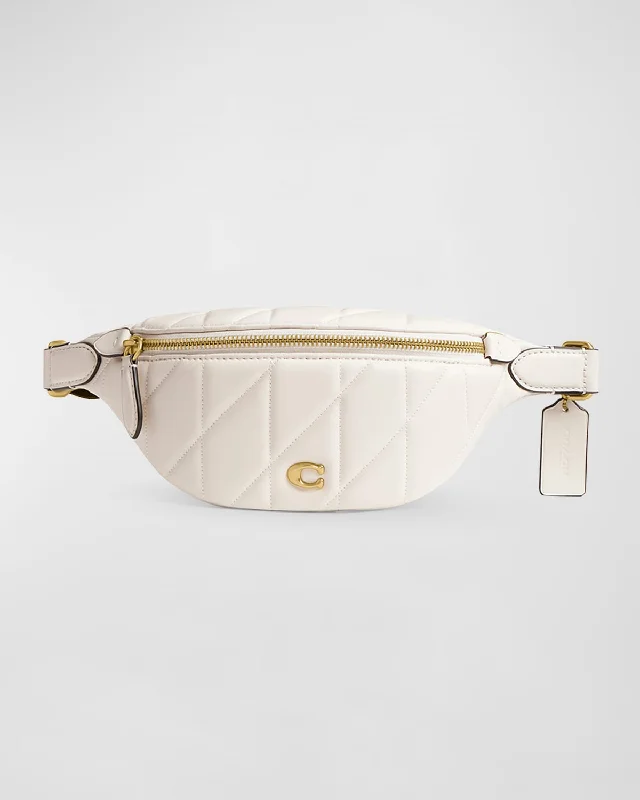 Coach bags with a back - zip pocket for storing valuables securelyPillow Quilted Leather Belt Bag