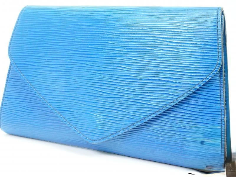 Louis Vuitton bags with a detachable mobile phone holder for convenienceAuth Pre-owned Louis Vuitton Epi Blue Pochette Arts-deco Pm Clutch Bag M52645 182332