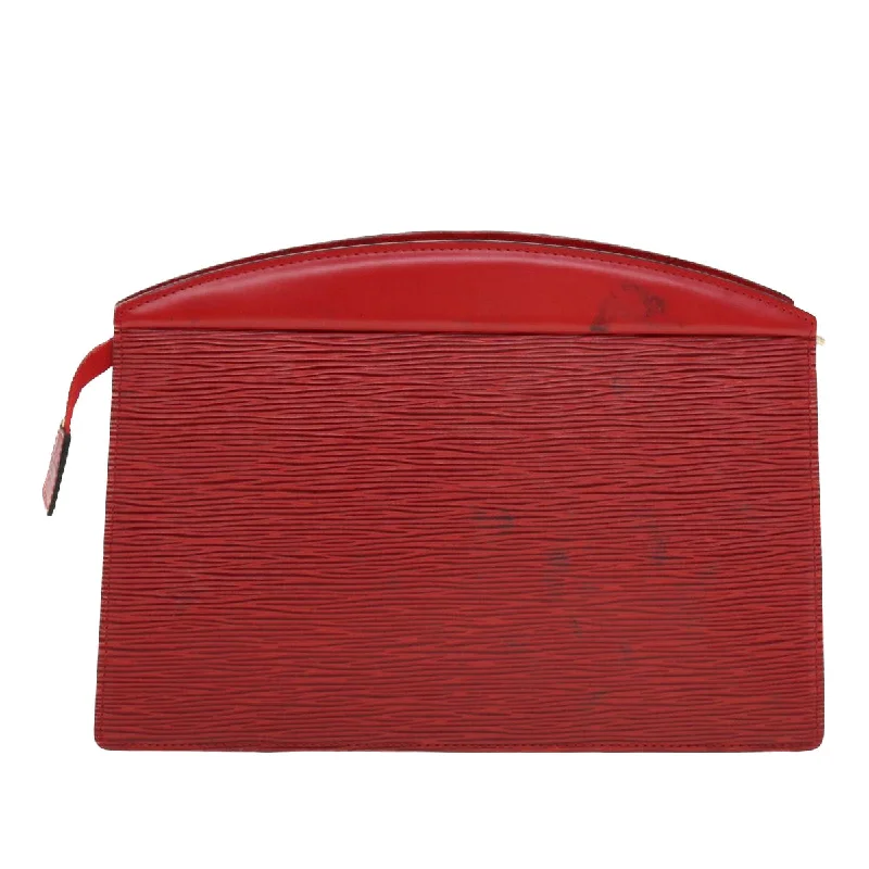 Louis Vuitton bags with a zippered interior pocket for better organizationLOUIS VUITTON Epi Trousse Crete Clutch Bag Red M48407 LV  44301