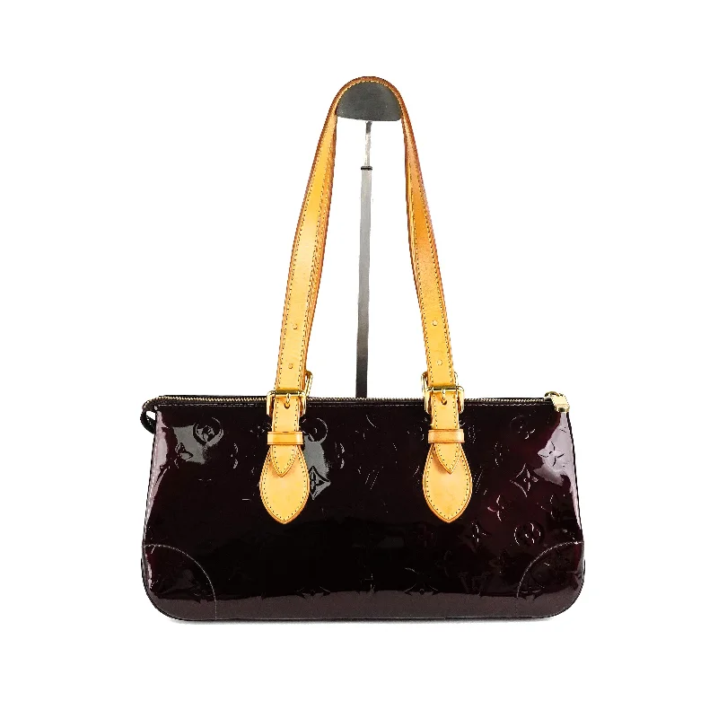 Louis Vuitton bags with a front - flap pocket for quick - access itemsLouis Vuitton Vernis Tricot Bag Amarante