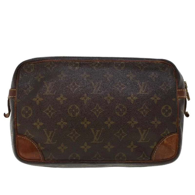 Louis Vuitton Alma bags with a monogram - embossed leather surfaceLOUIS VUITTON Monogram Compiegne 28 Clutch Bag M51845 LV  43951