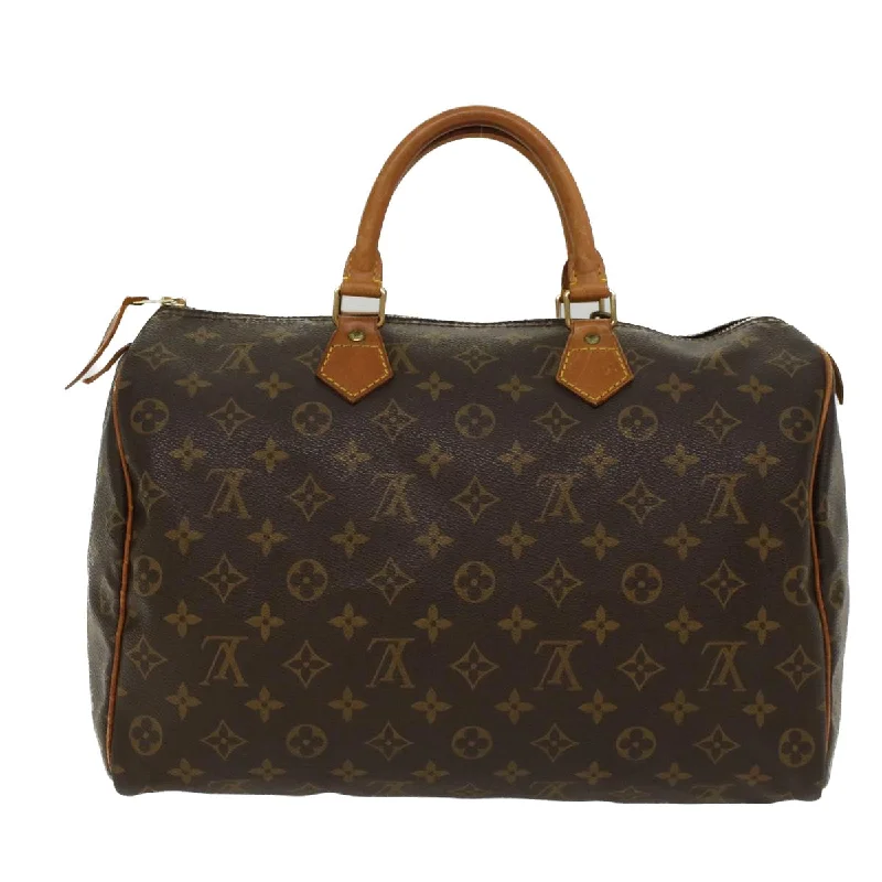 Louis Vuitton bags with a front - zip pocket for small items like keysLOUIS VUITTON Monogram Speedy 35 Hand Bag M41524 LV Auth 47590