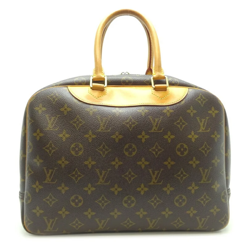 Louis Vuitton bags with a zip - around closure for enhanced securityLOUIS VUITTON Deauville [Bowling Vanity] Women's Handbag M47270[] Monogram Ebene [Brown]