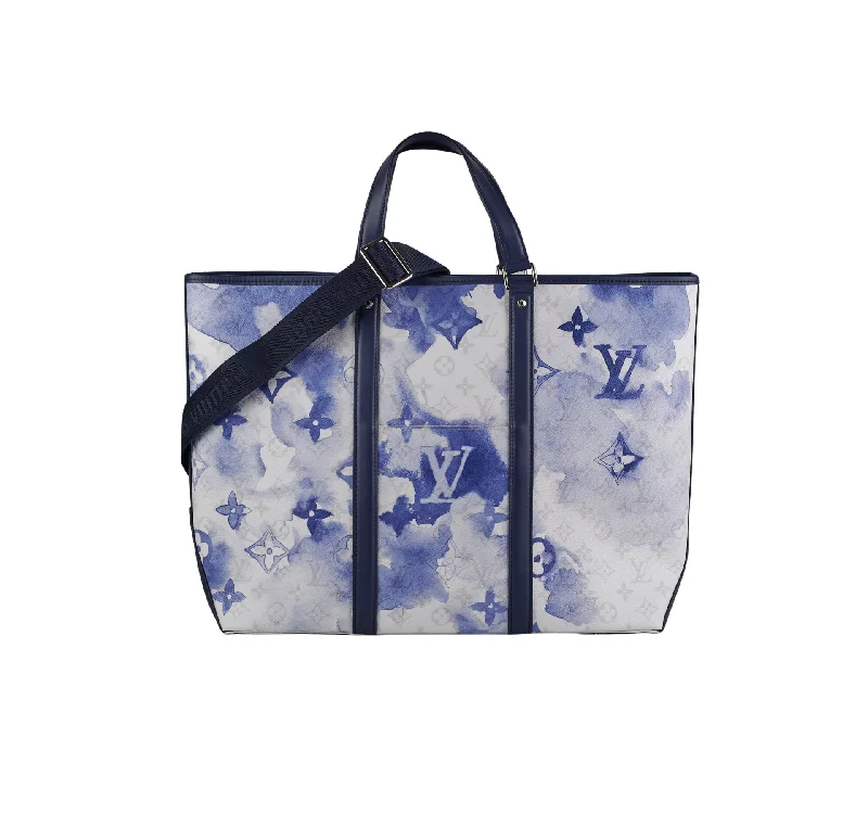 Louis Vuitton bags with a front - zip pocket for small items like keysLouis Vuitton Monogram Watercolour Weekend Tote PM