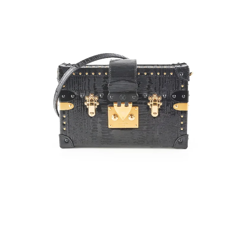 Ladies Louis Vuitton Petite Malle bags with a star - shaped charm for cutenessLouis Vuitton Petite Malle Black