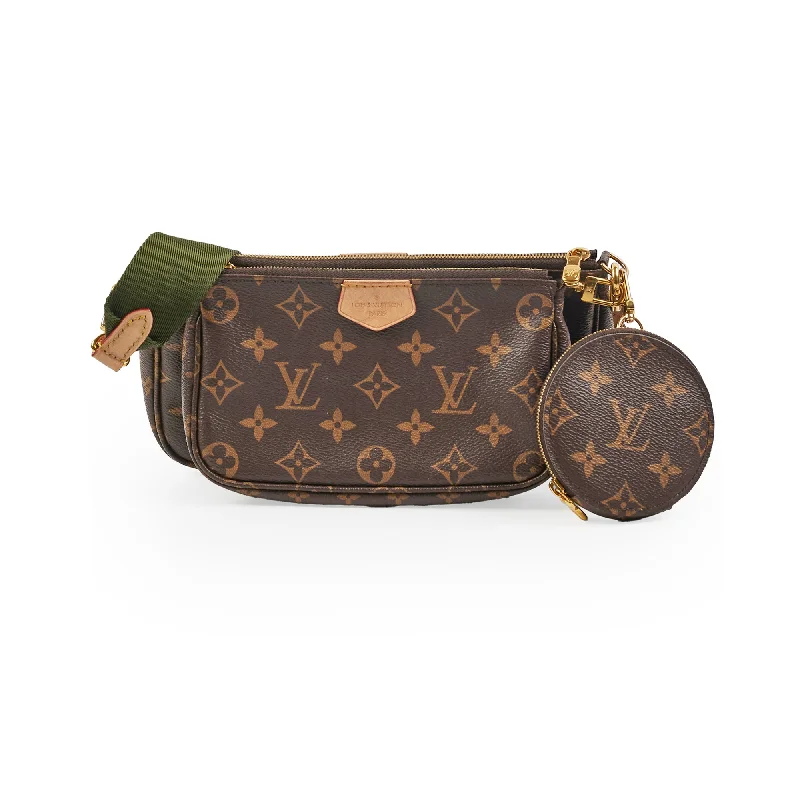 Louis Vuitton bags with a chain - link trim and a leather body for a modern edgeLouis Vuitton Multi Pochette Monogram