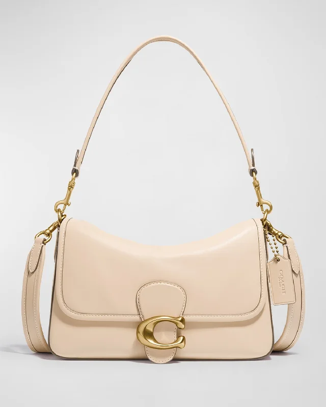 Coach bags with a detachable mobile phone holder for on - the - go useTabby Leather C Medallion Shoulder Bag