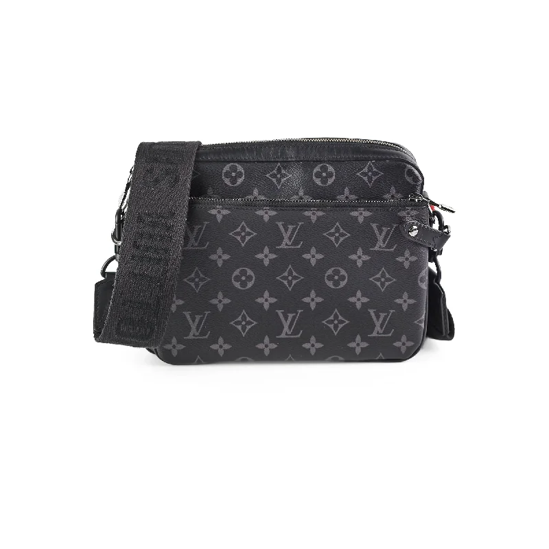 Louis Vuitton handbags with a patent - leather finish for a shiny lookLouis Vuitton Crossbody Mongoram Eclipse