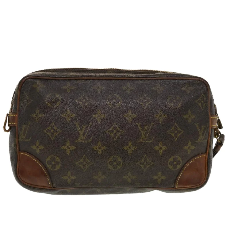 Louis Vuitton handbags with a metal - framed clasp for durabilityLOUIS VUITTON Monogram Marly Dragonne GM Clutch Bag M51825 LV  44312