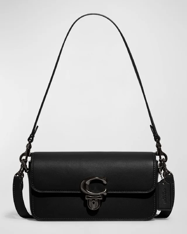 Coach Rogue bags with a detachable shoulder strap for versatile carryingStudio Flap Napa Leather Shoulder Bag