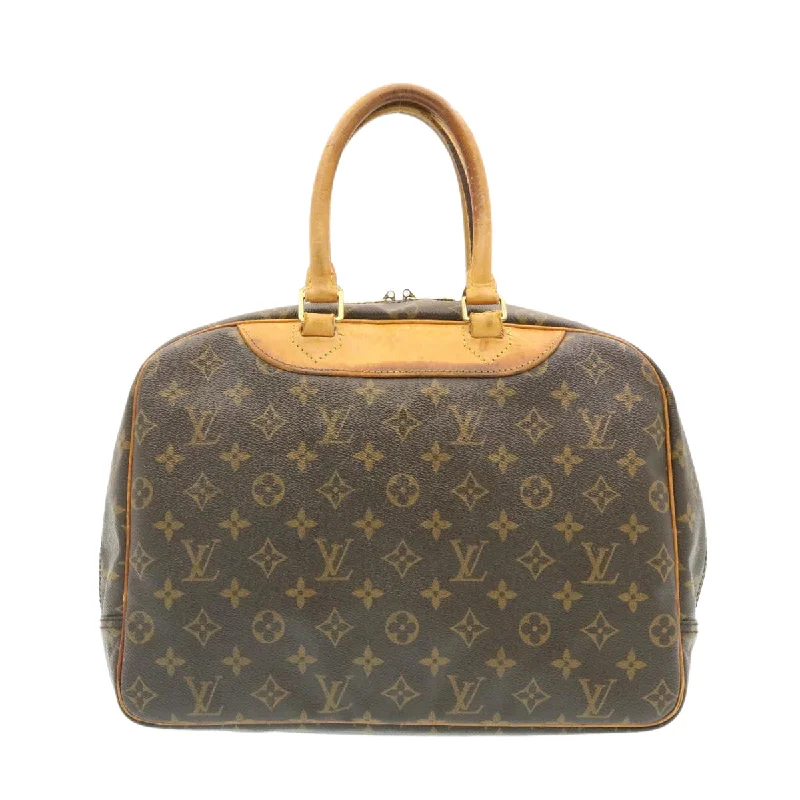 Louis Vuitton handbags with a metal - framed clasp for durabilityLOUIS VUITTON Monogram Deauville Hand Bag M47270 LV Auth ki1069