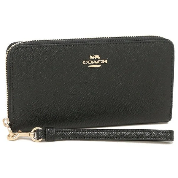 Medium - sized Coach shoulder bags in rich, deep colors for a sophisticated appearanceCoach Ladies C3441 Round Zipper Long Wallet