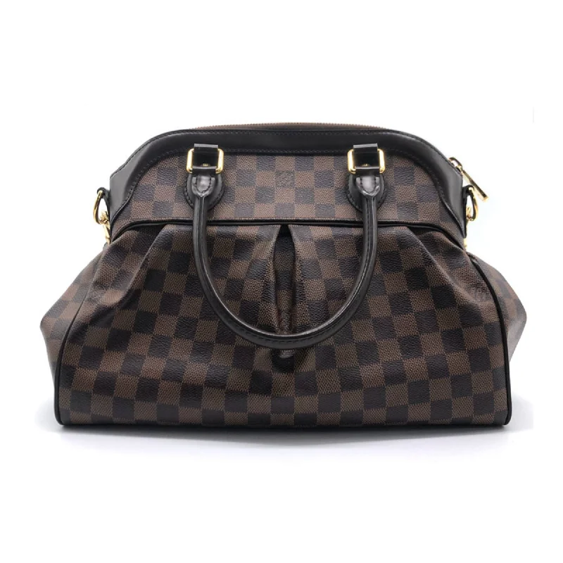 Louis Vuitton handbags with a beaded trim for a touch of glamourLOUIS VUITTON Handbag Shoulder Bag Damier Trevi PM Canvas Brown Ladies