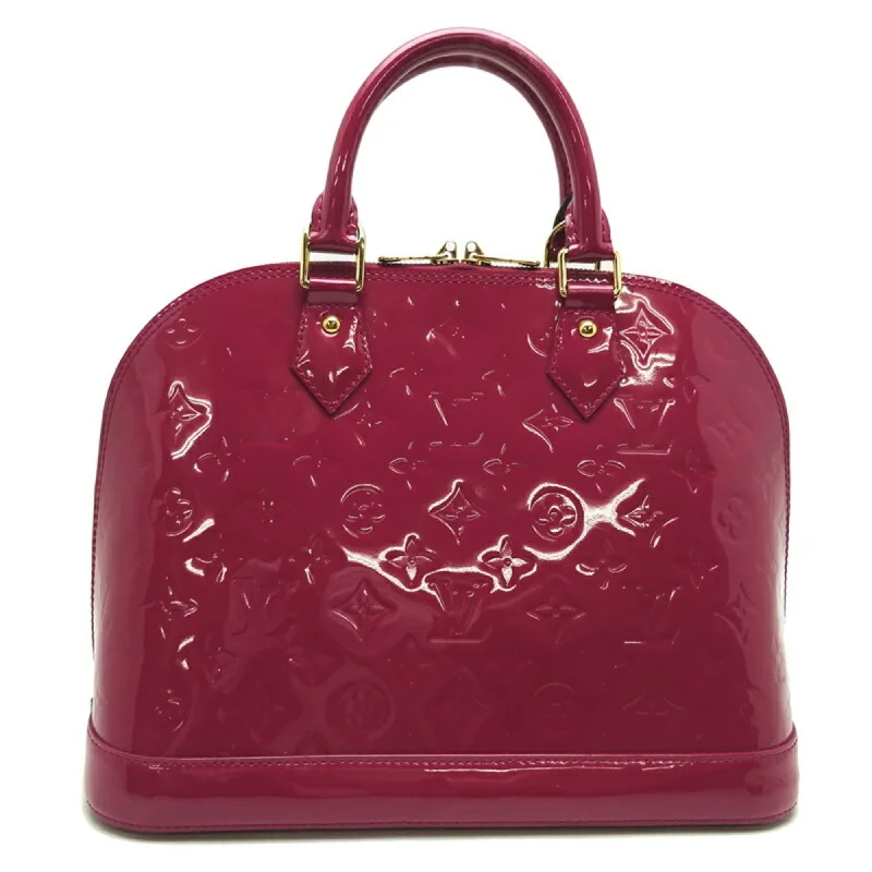 Louis Vuitton Alma bags featuring the signature top - handle designLOUIS VUITTON Alma Women's Handbag M93625[] Monogram Vernis Rose Pop [Pink]