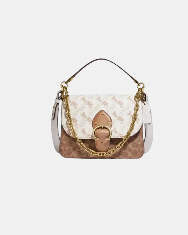 Coach bags with a zip - top closure and a front - pocket for quick accessCoach Beat Shoulder Bag With Horse And Carriage Print