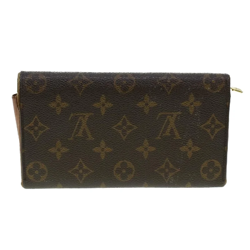 Louis Vuitton bags with a chain - link trim and a leather body for a modern edgeLOUIS VUITTON Monogram Portefeuille Sarah Long Wallet M60531 LV  43989