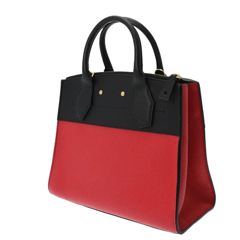 Ladies Louis Vuitton shoulder bags with a magnetic - closure flap for easeLOUIS VUITTON City Steamer PM Noir/Rouge M54868 Women's Taurillon Leather Bag