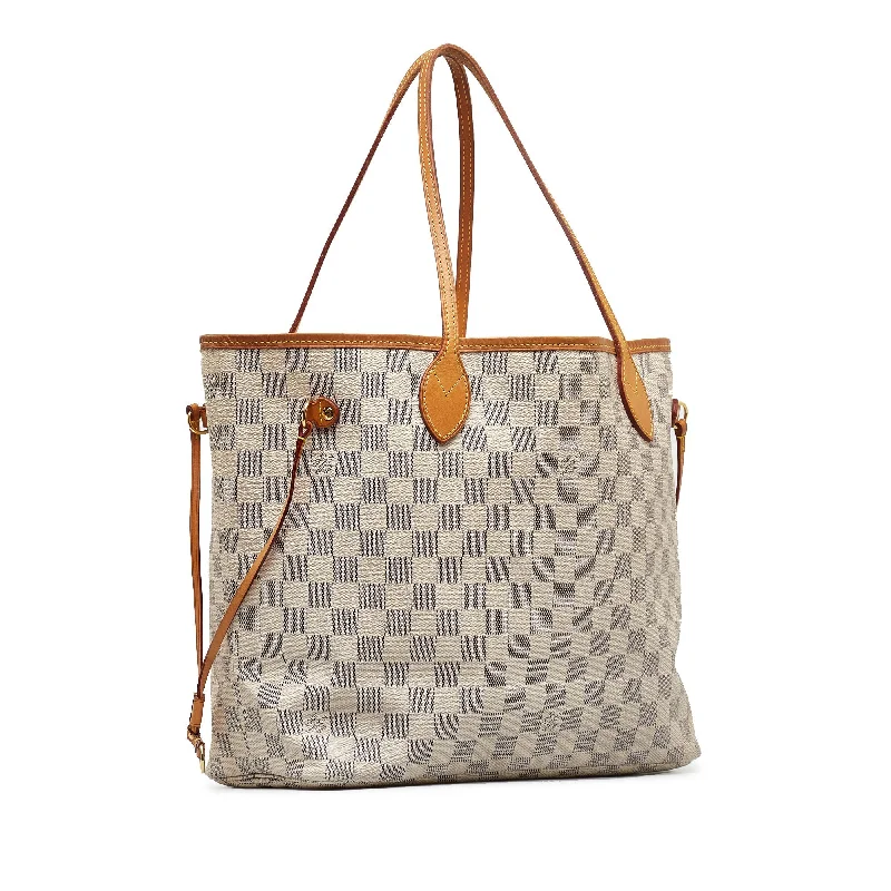 Louis Vuitton tote bags with a spacious interior and multiple pocketsLOUIS VUITTON Damier Azur Neverfull MM Tote Bag