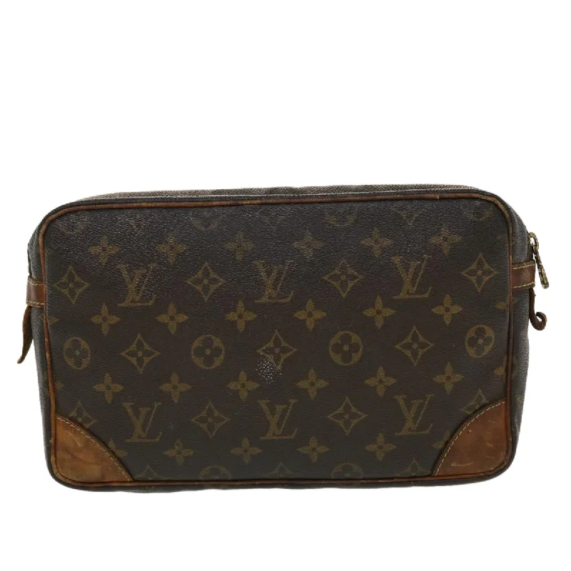 Louis Vuitton tote bags with a water - resistant coating for outdoor useLOUIS VUITTON Monogram Compiegne 28 Clutch Bag M51845 LV  44625