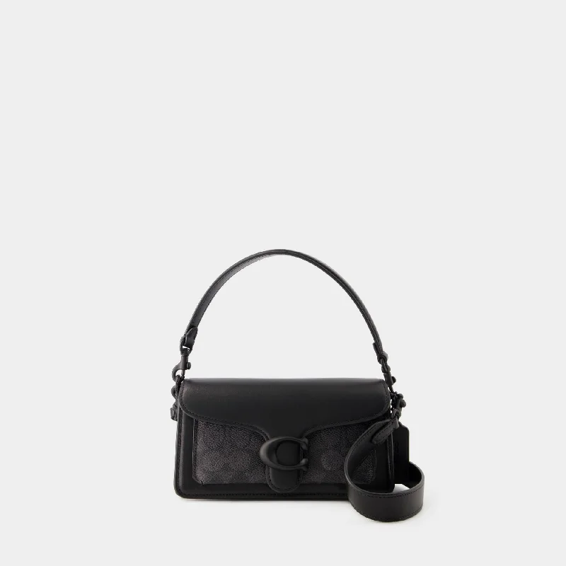 Coach handbags with a perforated leather detail for a breathable and unique designTabby 20 Hobo Bag - Coach - Canvas - Black