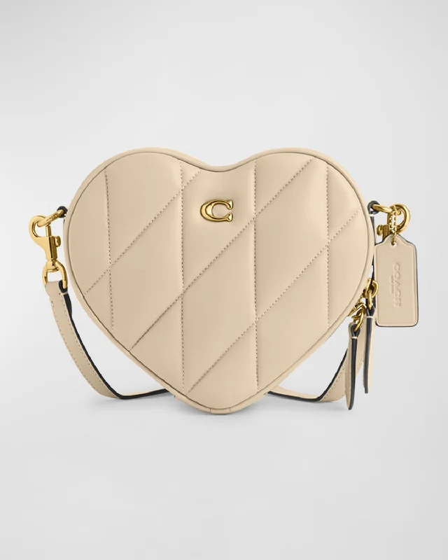 Coach crossbody bags with a detachable coin purse for added functionalityHeart Quilted Leather Crossbody Bag