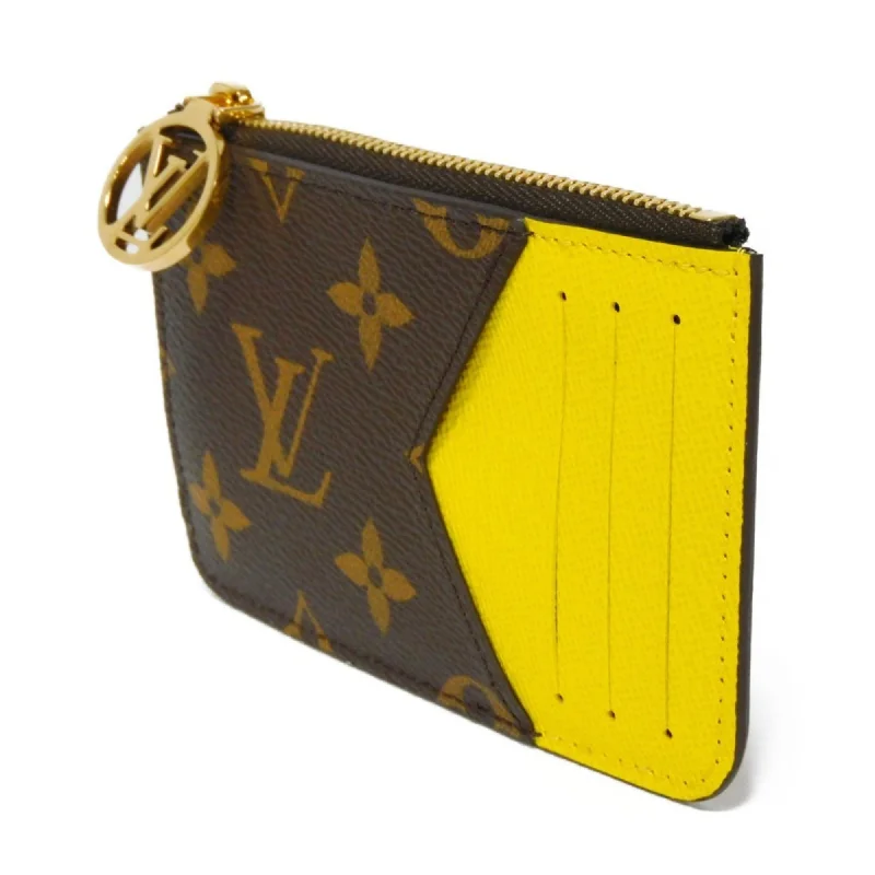 Louis Vuitton Alma bags with a leather - wrapped handle for a luxurious feelLOUIS VUITTON Coin Case Card Porte Culte Romy LV Circle Flower Yellow Monogram Jaune M81882 Men's Women's Wallet