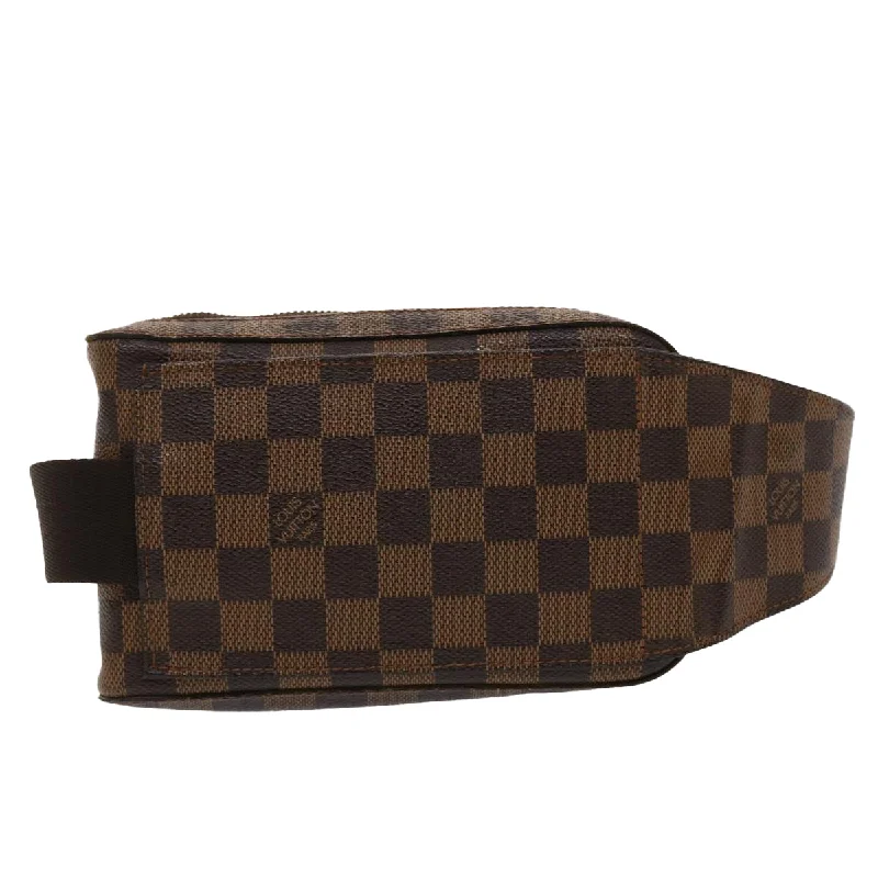 Louis Vuitton bags with a front - flap pocket for quick - access itemsLOUIS VUITTON Damier Ebene Geronimos Shoulder Bag N51994 LV Auth 46569