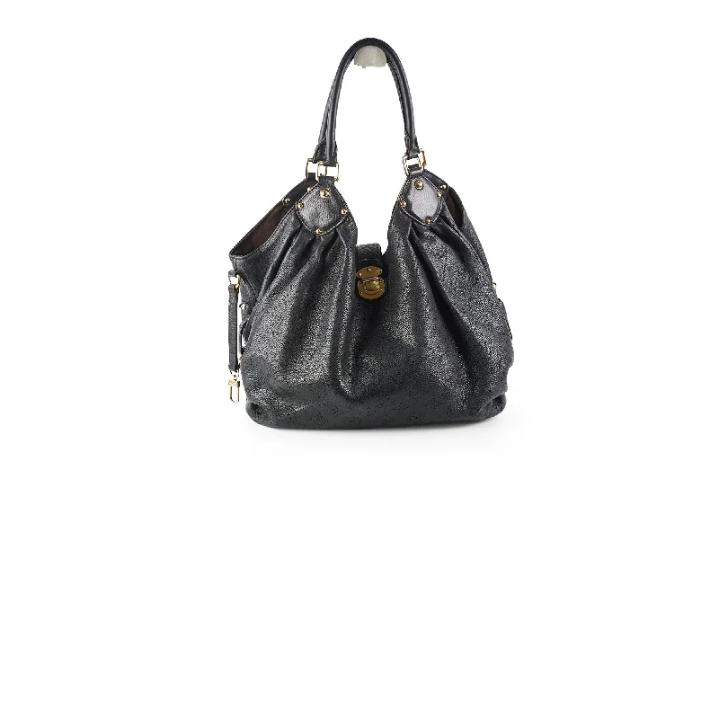 Ladies Louis Vuitton Petite Malle bags with a star - shaped charm for cutenessLouis Vuitton Monogram Mahina Black Shoulder Bag