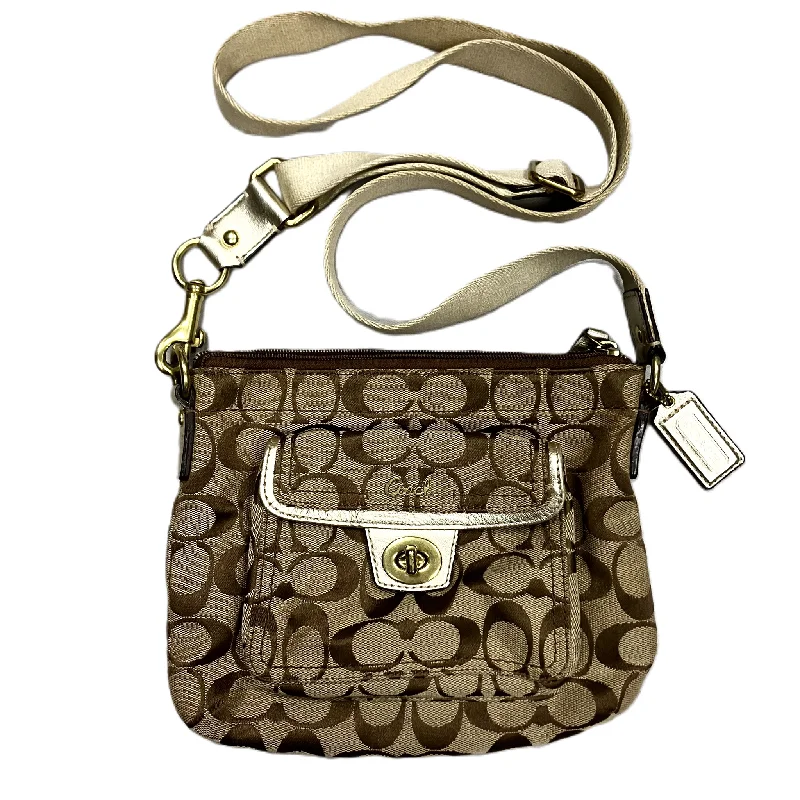 Coach tote bags with a snap - button closure and a decorative charm for styleCrossbody Designer By Coach, Size: Small