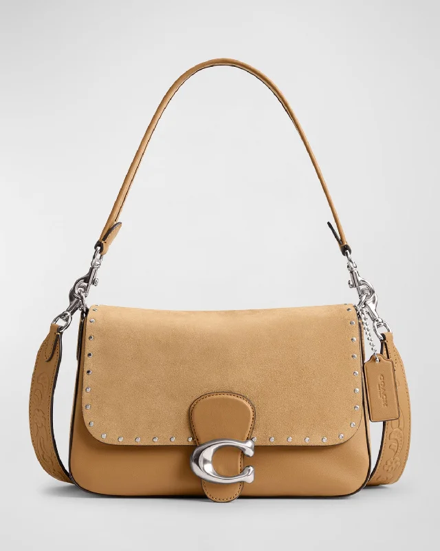 Coach tote bags with a spacious interior and multiple compartments for organizationTabby Rivet Leather & Suede Shoulder Bag