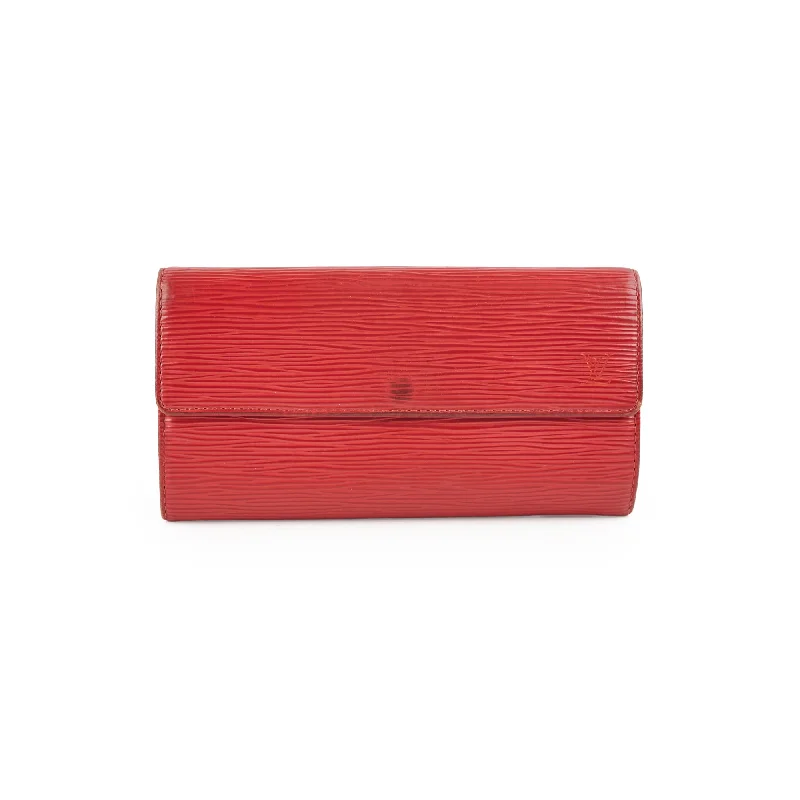 Louis Vuitton Alma bags featuring the signature top - handle designLouis Vuitton Epi Long Wallet Red