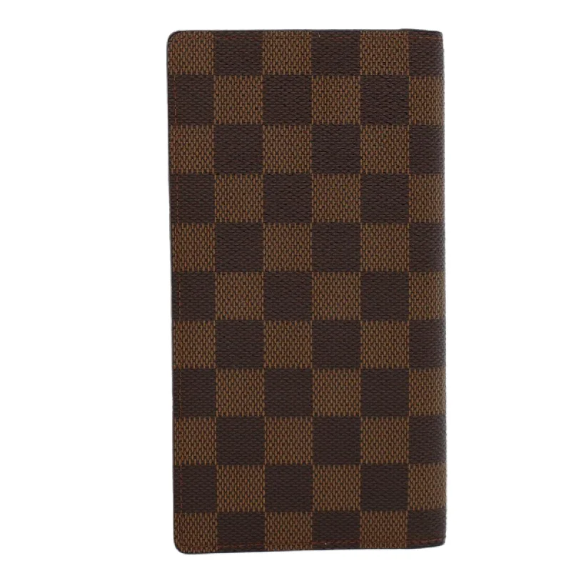 Louis Vuitton bags with a detachable mobile phone holder for convenienceLOUIS VUITTON Damier Ebene Porte Valeurs Cartes Credit Billfold N61823 LV 43343