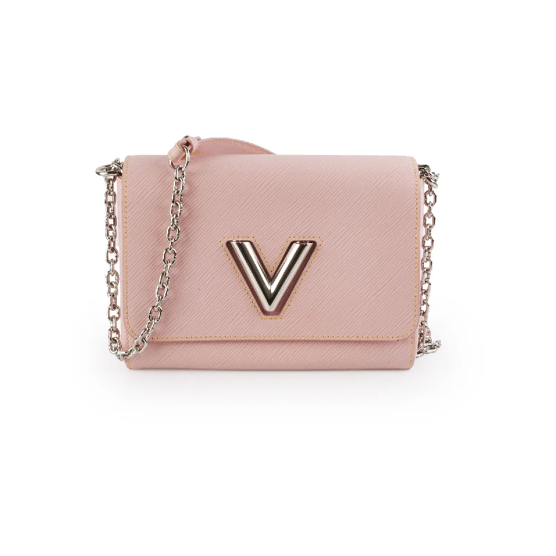 Ladies Louis Vuitton Capucines bags with a detachable shoulder strapLouis Vuitton  Twist MM Pink Shoulder Bag