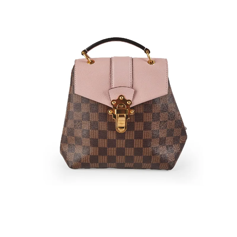 Louis Vuitton crossbody bags with a woven leather strap for textureLouis Vuitton Clapton Backpack Pink/Damier Ebene