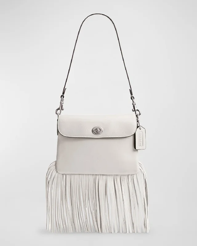 Coach Rogue bags featuring the signature C - hardware for a branded look1964 Fringe Glovetanned Leather Shoulder Bag