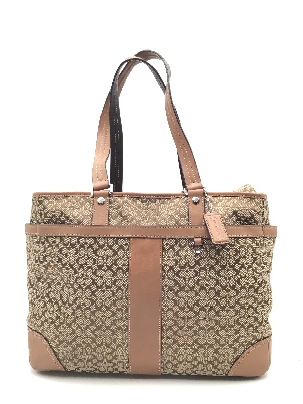 Coach Dempsey bags with a crystal - embellished C - logo for added luxuryTote Designer By Coach, Size: Large