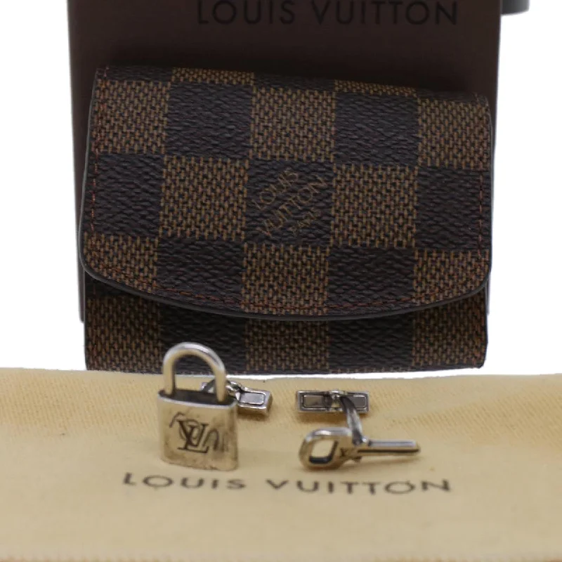 Louis Vuitton Alma bags with a monogram - embossed leather surfaceLOUIS VUITTON Damier Ebene Cuff Case Cuffs M64600 LV  48769