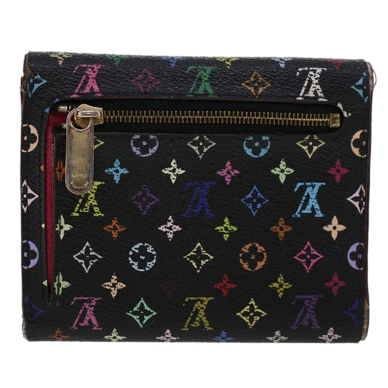 Louis Vuitton handbags with a patent - leather finish for a shiny lookLOUIS VUITTON Multicolor Portefeuille Koala Wallet Black M58015 LV  45017