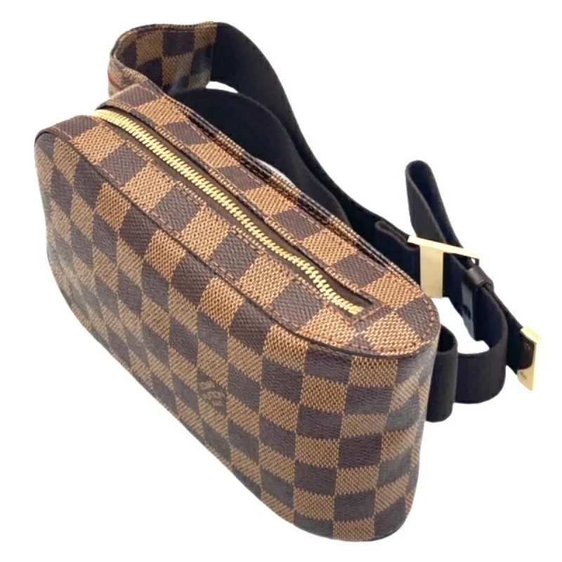 Ladies Louis Vuitton handbags with a detachable coin purse insideLOUIS VUITTON Damier Jeronimos N51994 Brown Waist Pouch Body Bag Men Women